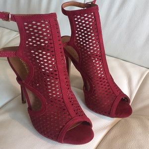 gorgeous red/wine color fashion heels